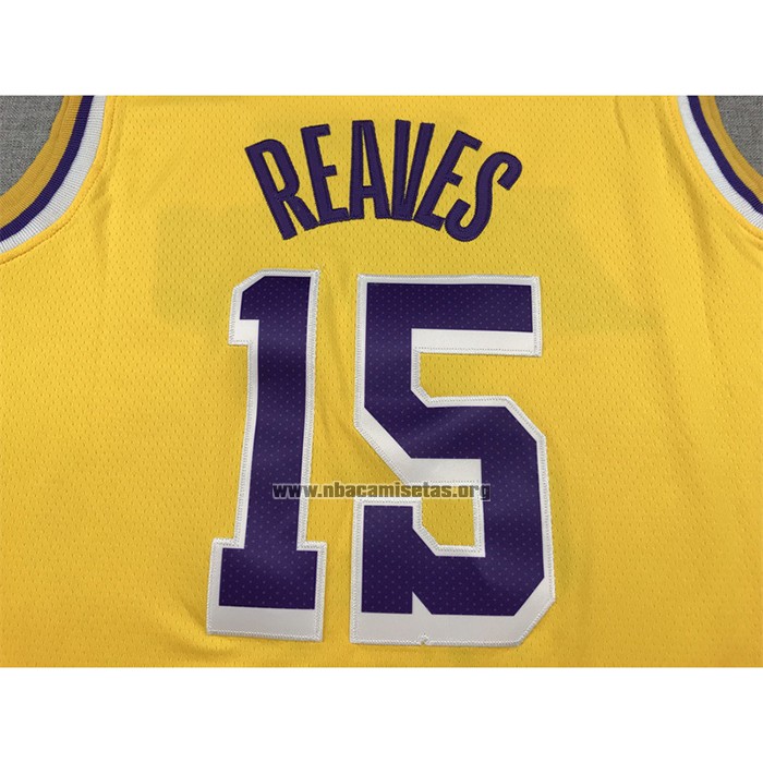Camiseta Los Angeles Lakers Austin Reaves NO 15 Icon 2022-23 Amarillo